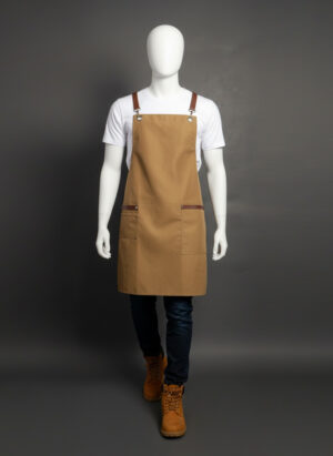 PRESTIGE BIB APRON - TOFFEE